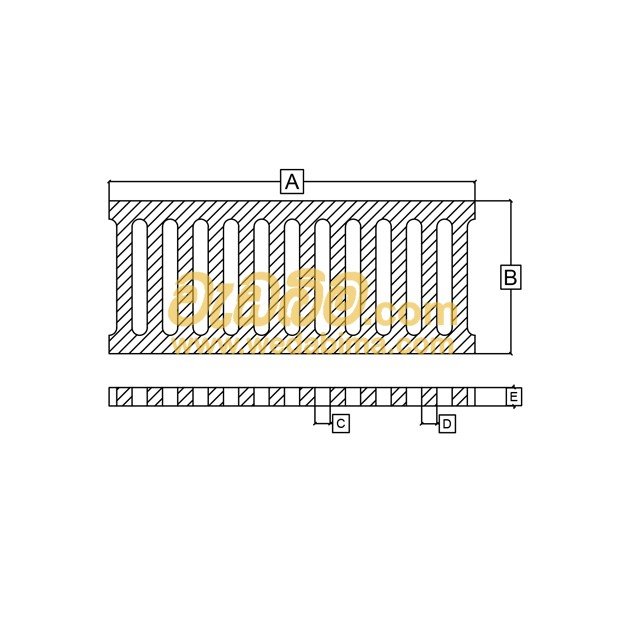 300mm x 600mm x 20mm Thick Cast-iron Grating